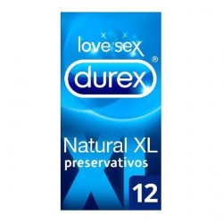 DUREX PRESERVATIVOS NATURAL XL 12 UNIDADES